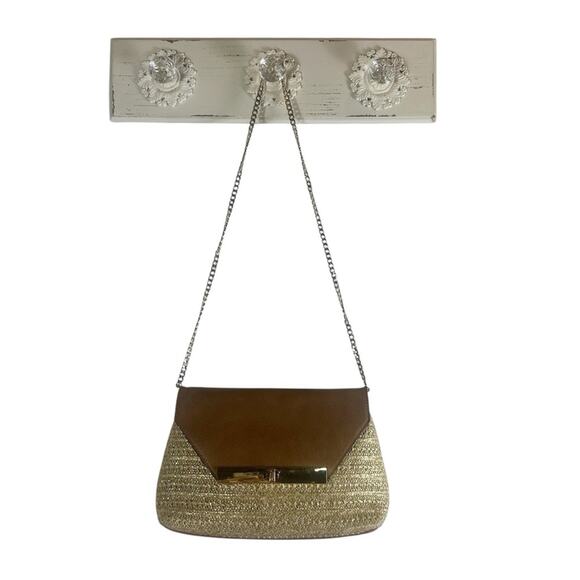 Dune Brown & Tan Turnlock Crossbody Bag with Chain Strap - Picture 1 of 7